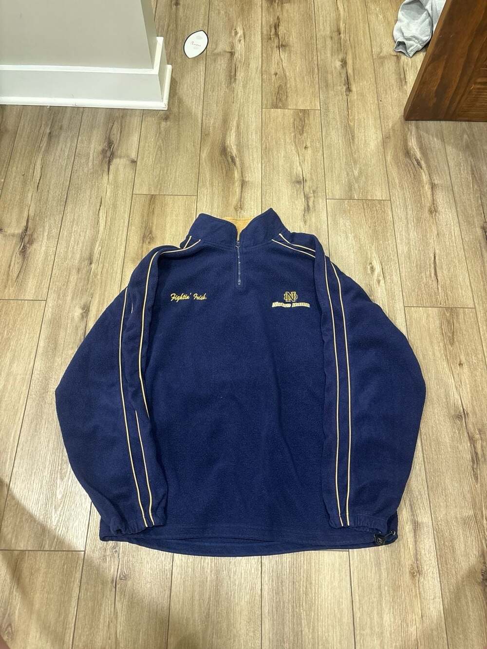Pro Edge Notre Dame Fighting Irish 1/4 Zip Fleece Pullover Jacket XL